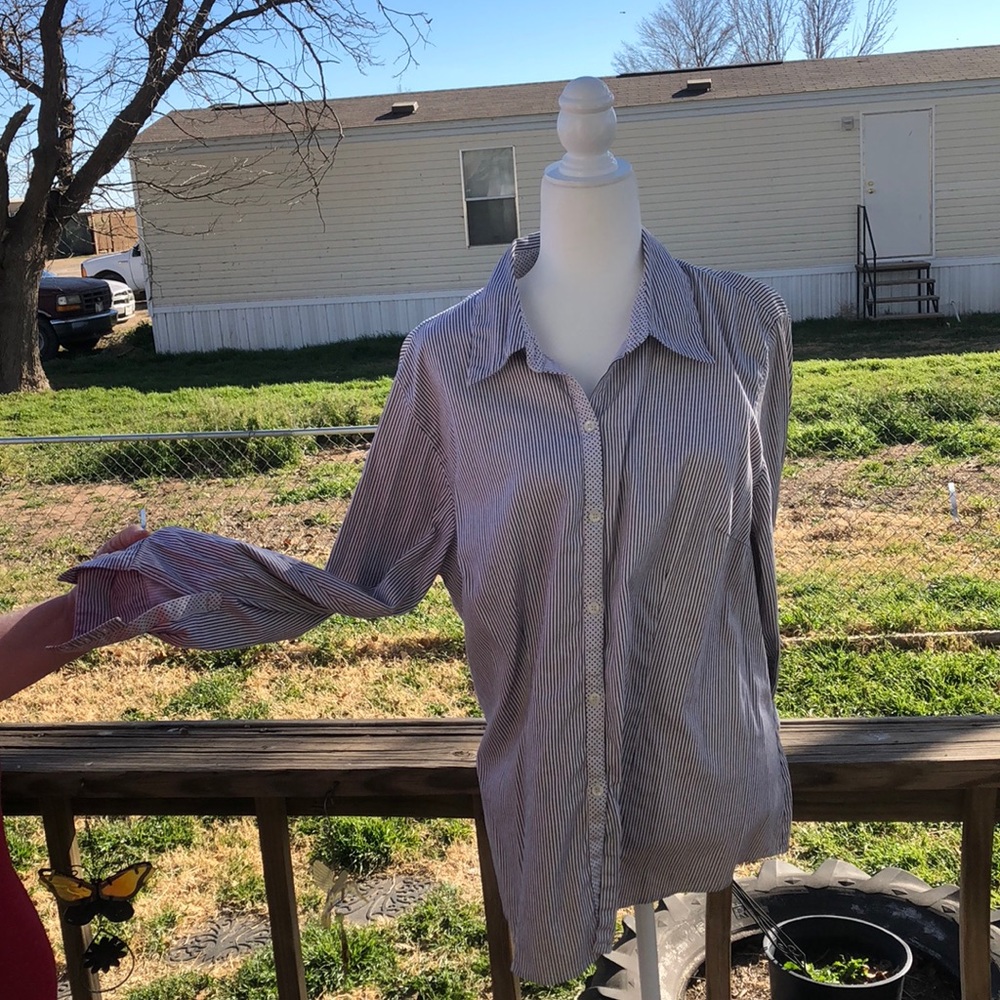 Black and white blouse